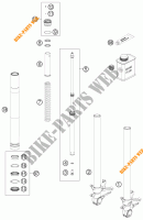 FOURCHE (PIECES) pour KTM 1190 RC8 R WHITE de 2011
