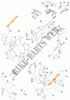 PLASTIQUES pour KTM 1190 RC8 R WHITE de 2011