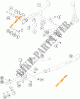 BEQUILLE LATERALE / CENTRALE pour KTM 1290 SUPER ADVENTURE WHITE ABS de 2015