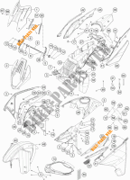 PLASTIQUES pour KTM 1290 SUPER ADVENTURE WHITE ABS de 2015