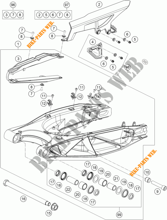 BRAS OSCILLANT  pour KTM 1190 ADVENTURE R ABS de 2016