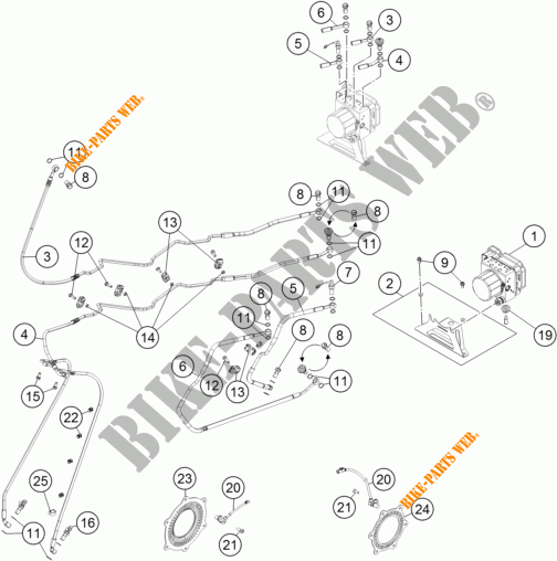 SYSTEME DE FREIN ABS pour KTM 1190 ADVENTURE R ABS de 2015