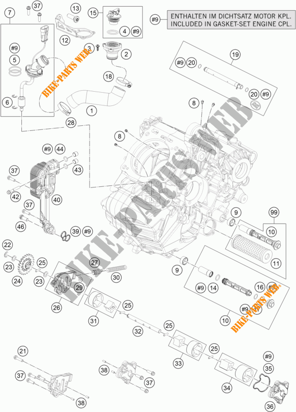 POMPE A HUILE pour KTM 1190 ADVENTURE R ABS de 2015