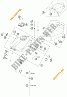 RESERVOIR / SELLE pour KTM 1190 RC8 R WHITE de 2011