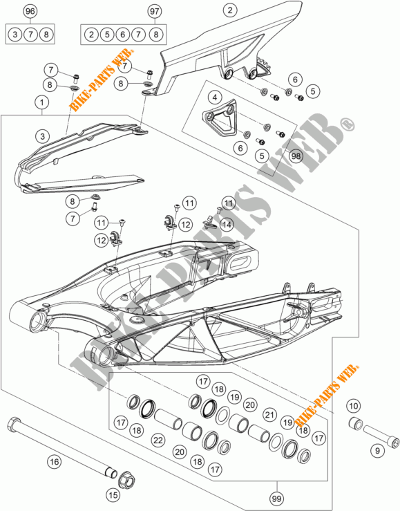 BRAS OSCILLANT  pour KTM 1190 ADVENTURE R ABS de 2015
