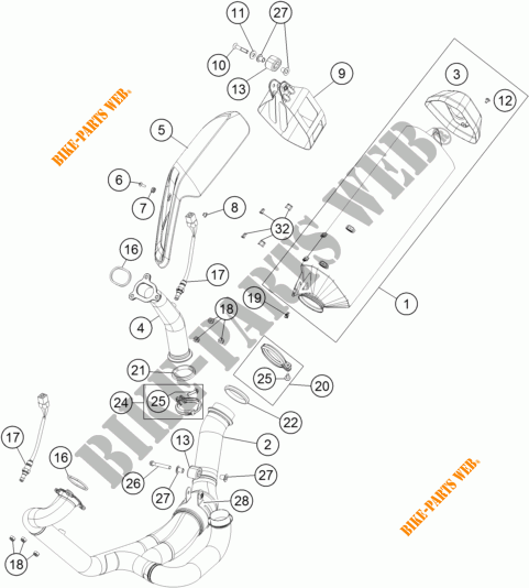 ECHAPPEMENT pour KTM 1190 ADVENTURE R ABS de 2015