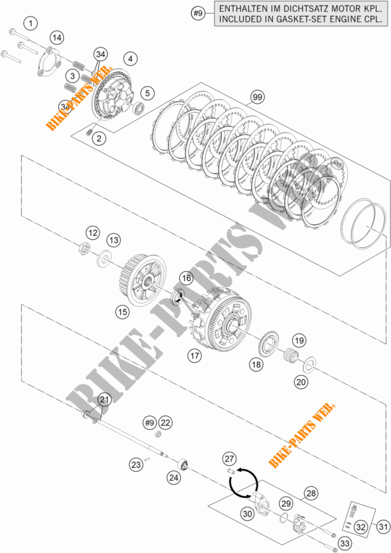 EMBRAYAGE pour KTM 1190 ADVENTURE R ABS de 2015