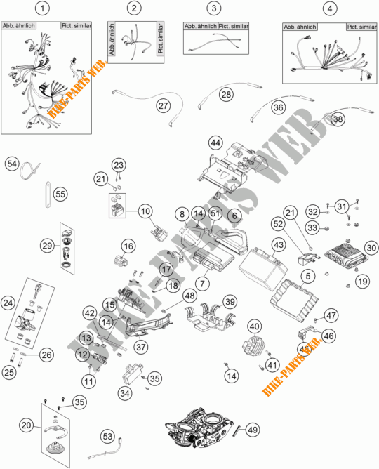 FAISCEAU ELECTRIQUE pour KTM 1190 ADVENTURE R ABS de 2015