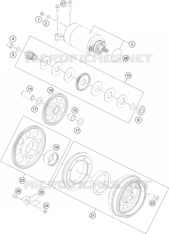 DEMARREUR ELECTRIQUE KTM MOTO 1190 2014 ADVENTURE  1190 ADVENTURE R ABS