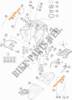 RESERVOIR / SELLE pour KTM 1190 ADVENTURE ABS ORANGE de 2016