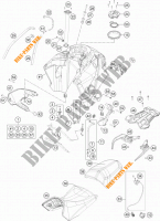 RESERVOIR / SELLE pour KTM 1190 ADVENTURE ABS ORANGE de 2016