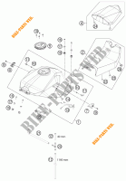 RESERVOIR / SELLE pour KTM 1190 RC8 R WHITE de 2011