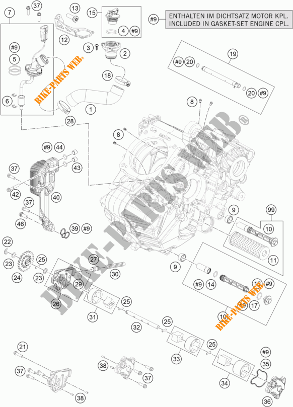 POMPE A HUILE pour KTM 1190 ADVENTURE ABS GREY de 2015