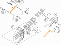 PHARE / FEU ARRIERE pour KTM 1190 ADVENTURE ABS ORANGE de 2015