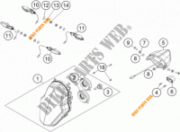 PHARE / FEU ARRIERE pour KTM 1190 ADVENTURE ABS GREY WES. de 2015