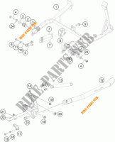 BEQUILLE LATERALE / CENTRALE pour KTM 1190 ADVENTURE ABS ORANGE de 2015