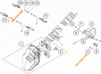 PHARE / FEU ARRIERE pour KTM 1190 ADVENTURE ABS ORANGE de 2015