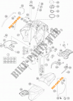 RESERVOIR / SELLE pour KTM 1190 ADVENTURE ABS ORANGE de 2015