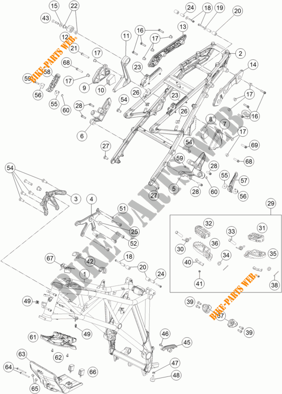 CADRE pour KTM 1190 ADVENTURE ABS GREY de 2015