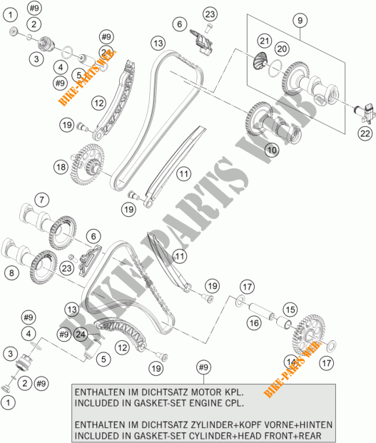 DISTRIBUTION pour KTM 1190 ADVENTURE ABS GREY de 2015