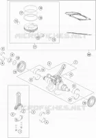 VILEBREQUIN / PISTON pour KTM 1190 ADVENTURE ABS ORANGE de 2014
