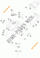 RESERVOIR / SELLE pour KTM 1190 RC8 R 2010 de 2010
