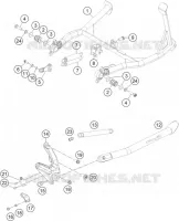 BEQUILLE LATERALE / CENTRALE pour KTM 1190 ADVENTURE ABS GREY de 2014