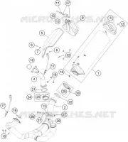 ECHAPPEMENT pour KTM 1190 ADVENTURE ABS GREY de 2014
