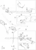 GUIDON / COMMANDES pour KTM 1190 ADVENTURE ABS GREY de 2014