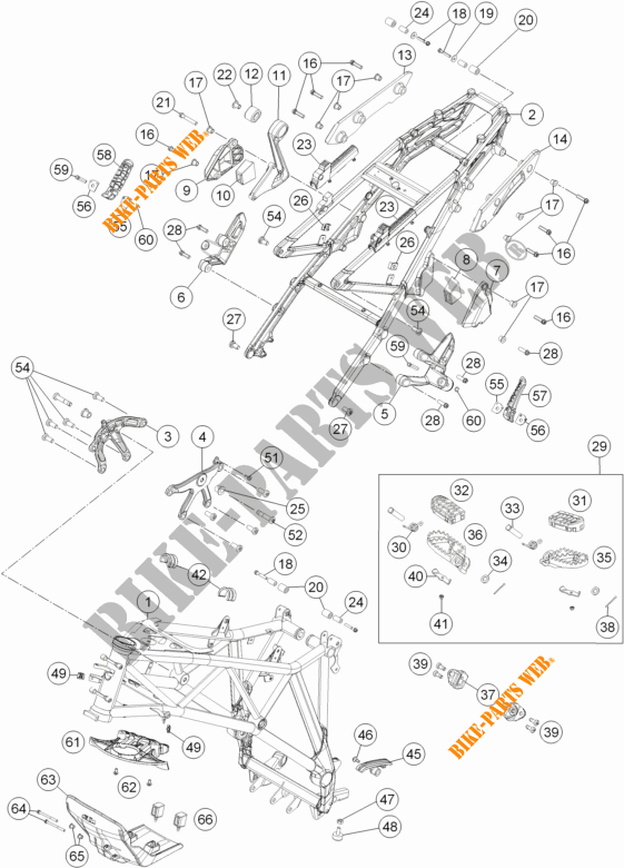 CADRE pour KTM 1190 ADVENTURE ABS GREY de 2014