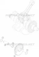 ARBRE D'EQUILIBRAGE pour KTM 1190 ADVENTURE ABS ORANGE WES. de 2013