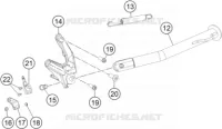 BEQUILLE LATERALE / CENTRALE pour KTM 1190 ADVENTURE ABS ORANGE WES. de 2013