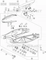 BRAS OSCILLANT  pour KTM 1190 ADVENTURE ABS ORANGE WES. de 2013
