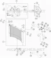 CIRCUIT DE REFROIDISSEMENT pour KTM 1190 ADVENTURE ABS ORANGE WES. de 2013