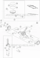 VILEBREQUIN / PISTON pour KTM 1190 ADVENTURE ABS ORANGE WES. de 2013
