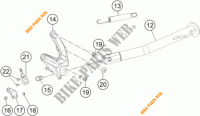 BEQUILLE LATERALE / CENTRALE pour KTM 1190 ADVENTURE ABS GREY WES. de 2013