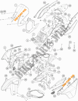 PLASTIQUES pour KTM 1190 ADVENTURE ABS GREY WES. de 2013