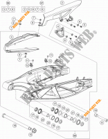BRAS OSCILLANT  pour KTM 1190 ADVENTURE ABS ORANGE de 2013