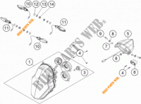 PHARE / FEU ARRIERE pour KTM 1190 ADVENTURE ABS ORANGE de 2013