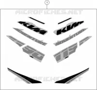 AUTOCOLLANTS pour KTM 1190 ADVENTURE ABS GREY de 2013