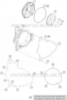 CARTER EMBRAYAGE pour KTM 1190 ADVENTURE ABS GREY de 2013