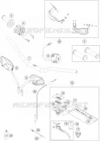GUIDON / COMMANDES pour KTM 1190 ADVENTURE ABS GREY de 2013