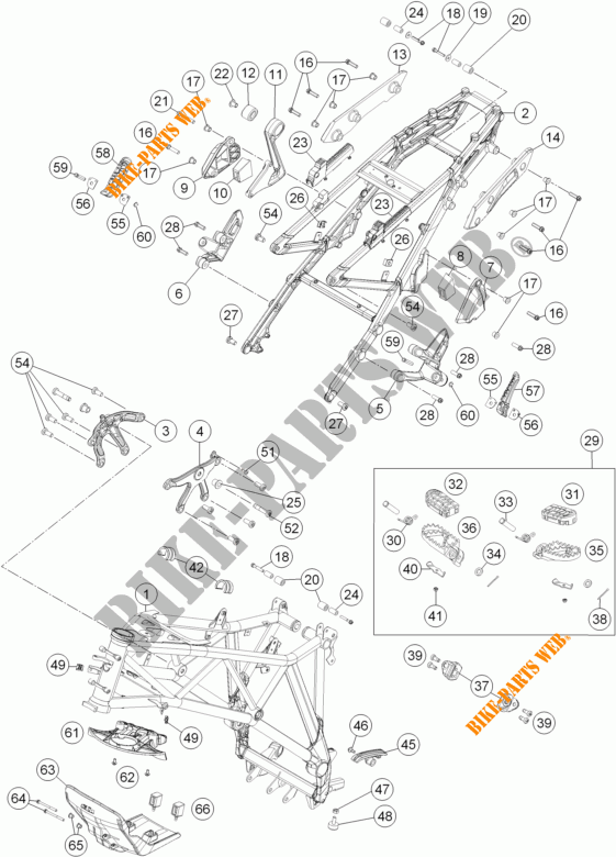 CADRE pour KTM 1190 ADVENTURE ABS GREY de 2013