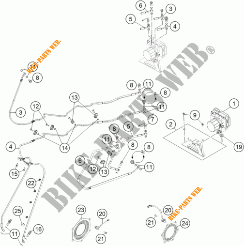 SYSTEME DE FREIN ABS pour KTM 1190 ADVENTURE ABS GREY de 2013