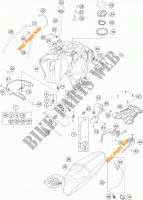 RESERVOIR / SELLE pour KTM 1050 ADVENTURE ABS de 2016
