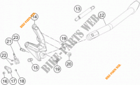 BEQUILLE LATERALE / CENTRALE pour KTM 1050 ADVENTURE ABS de 2015