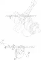 ARBRE D'EQUILIBRAGE pour KTM 1050 ADVENTURE ABS de 2015