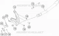 BEQUILLE LATERALE / CENTRALE pour KTM 1050 ADVENTURE ABS de 2015