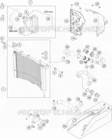 CIRCUIT DE REFROIDISSEMENT pour KTM 1050 ADVENTURE ABS de 2015