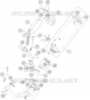 ECHAPPEMENT pour KTM 1050 ADVENTURE ABS de 2015